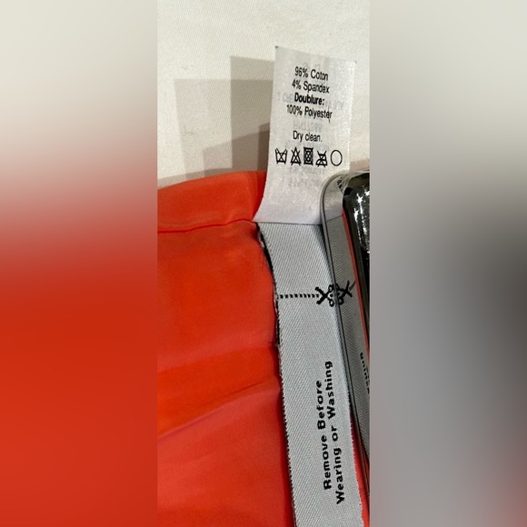 J.CREW Coral Orange No. 2 Pencil Skirt with Back Slit Size 10 - Picture 7 of 10